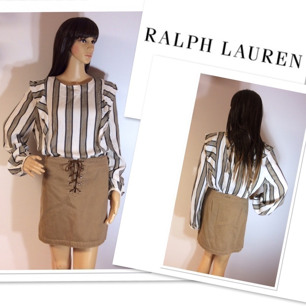 Y2K VINTAGE RALPH LAUREN BRUSHED COTTON KHAKI BOHO